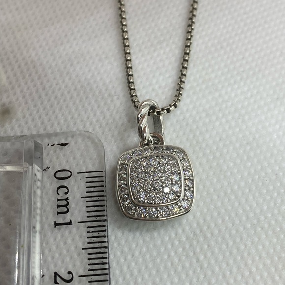 David Yurman 11mm Albion Pendant in Sterling Silver with Pavé Diamonds - Picture 5 of 7
